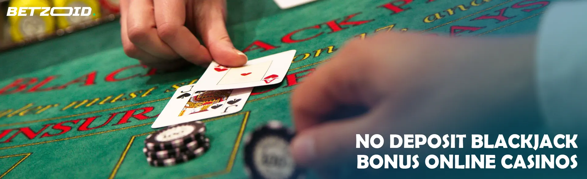 The player lays out the cards on the blackjack table.