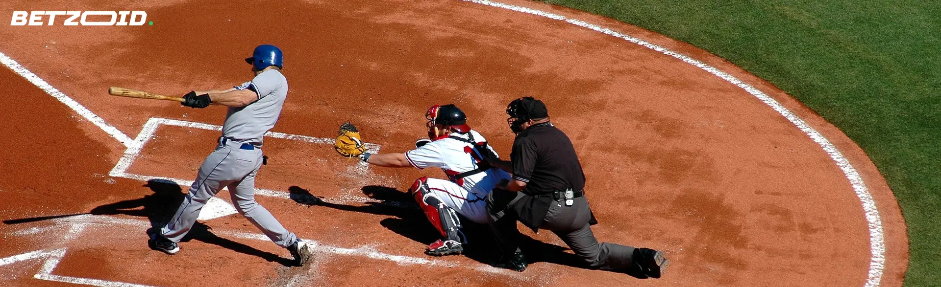 Baseball players in action during a game.
