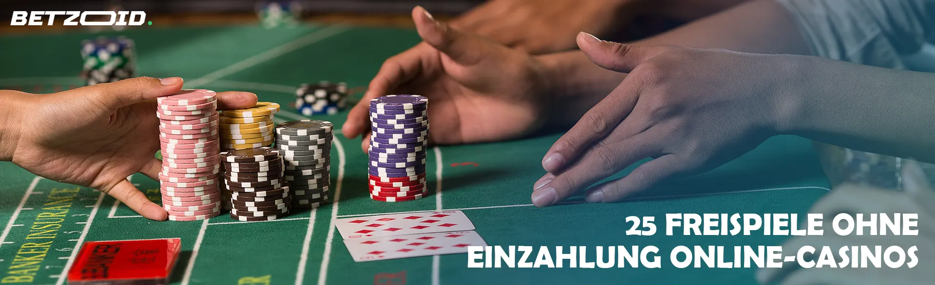 Spieler legen Chips auf den Casinotisch.