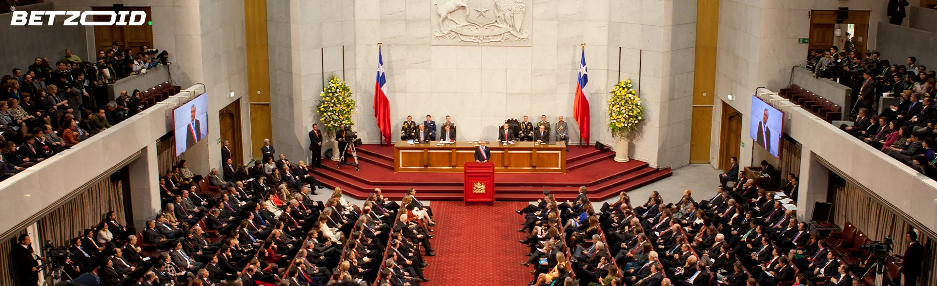 Reunión política del parlamento.