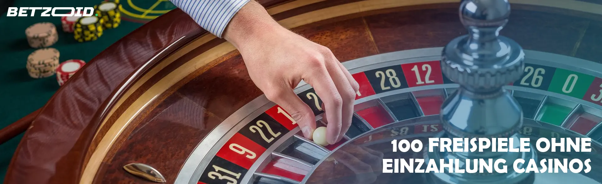 Der Spieler platziert die Kugel auf dem Rouletterad.