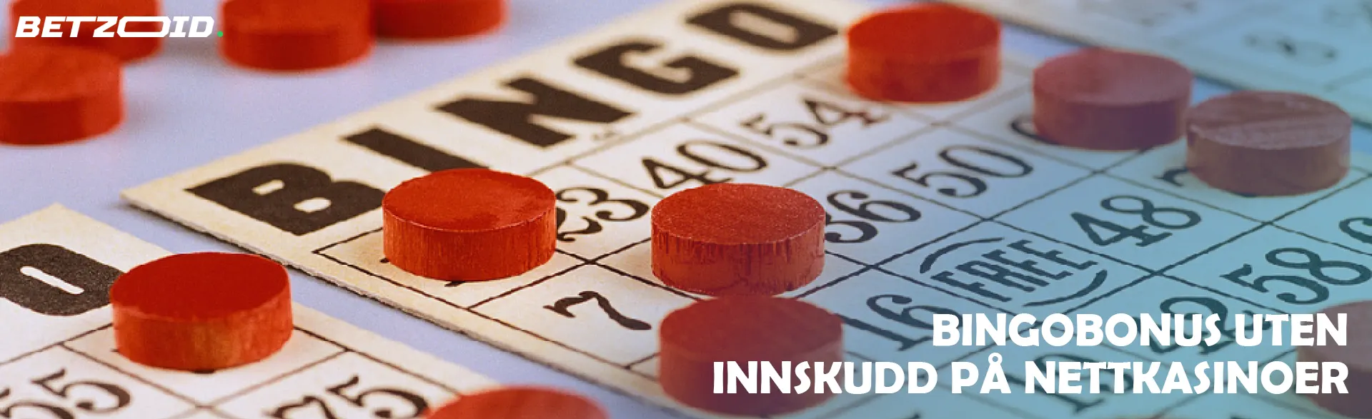 Sjetonger på et bingokort under spillet.