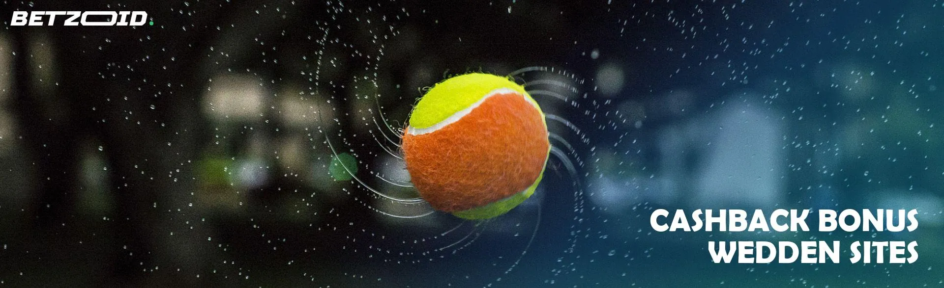 Tennisbal in de lucht.