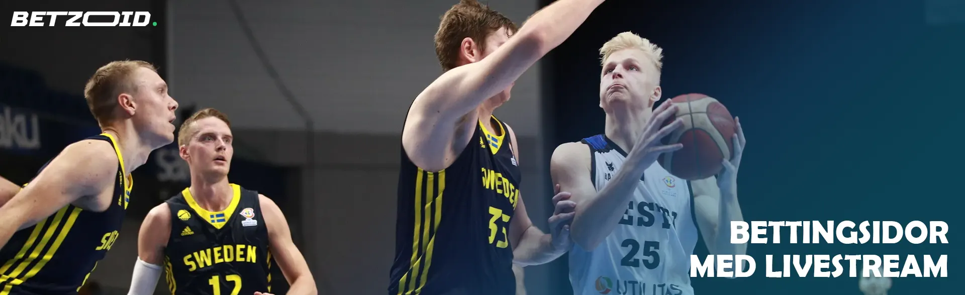 Basketspelare i aktion under en match.