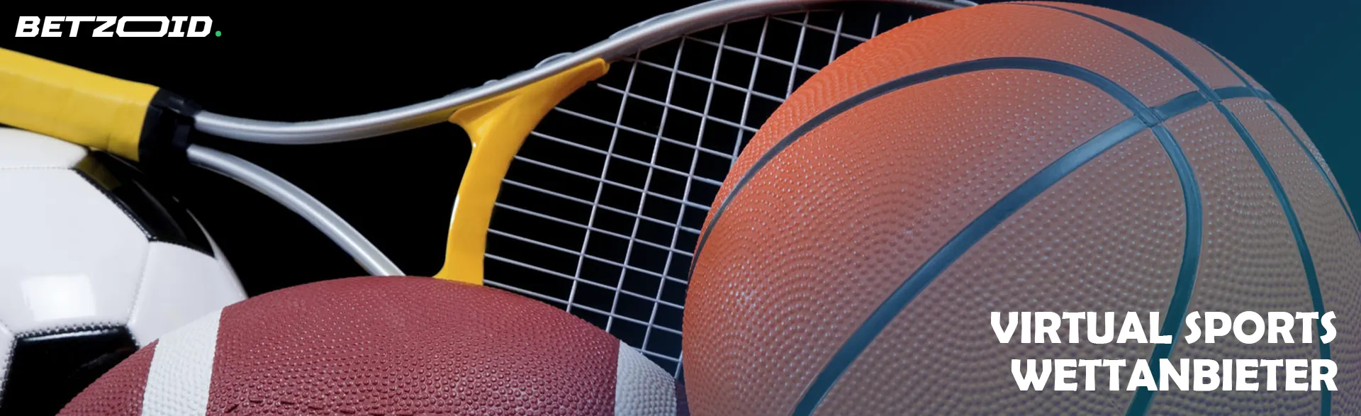 Sportgeräte auf dunklem Hintergrund.