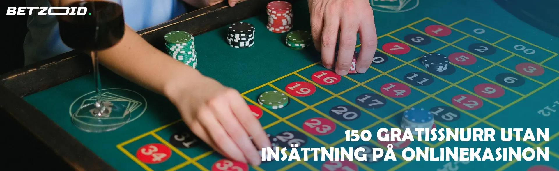 Spelare placerar insatser med kasinomarker.