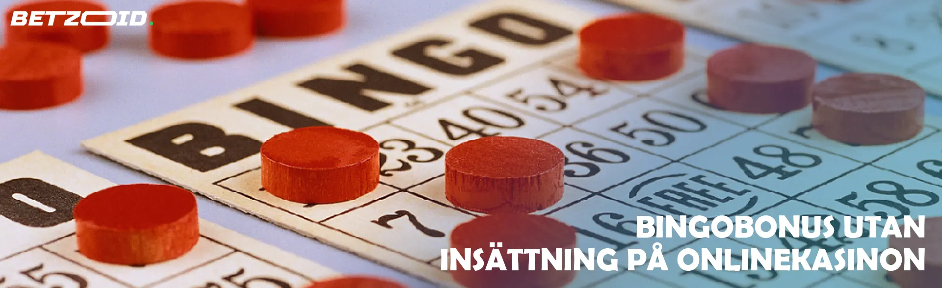 Röda marker finns på bingobrickan.