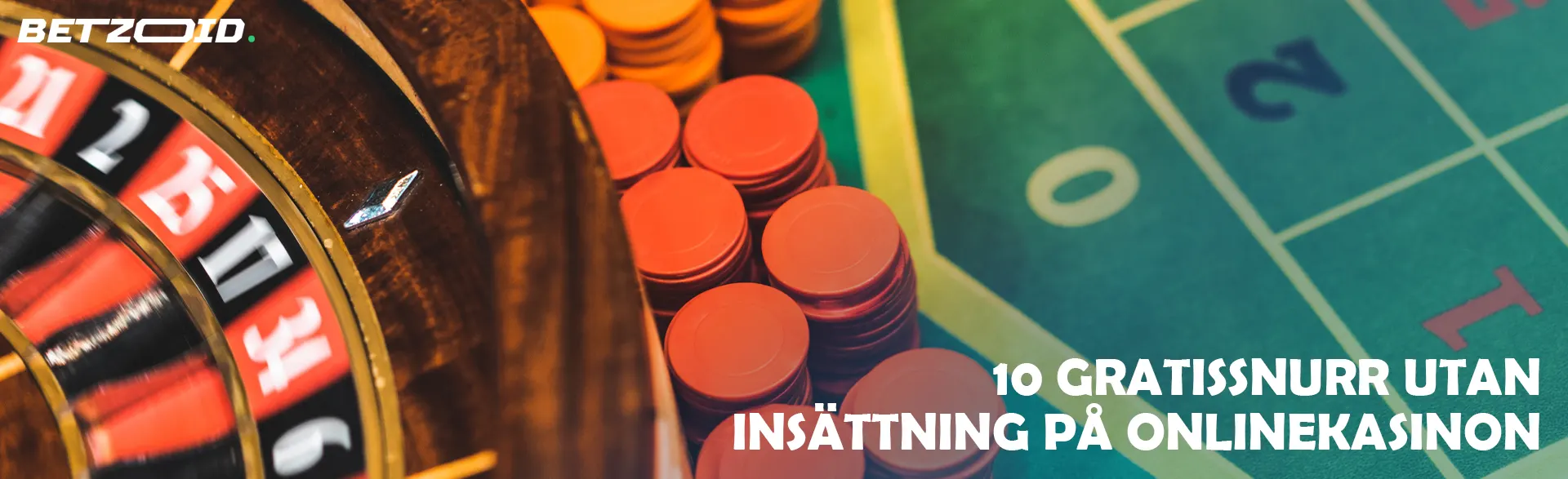 Roulettehjul bredvid kasinomarker.