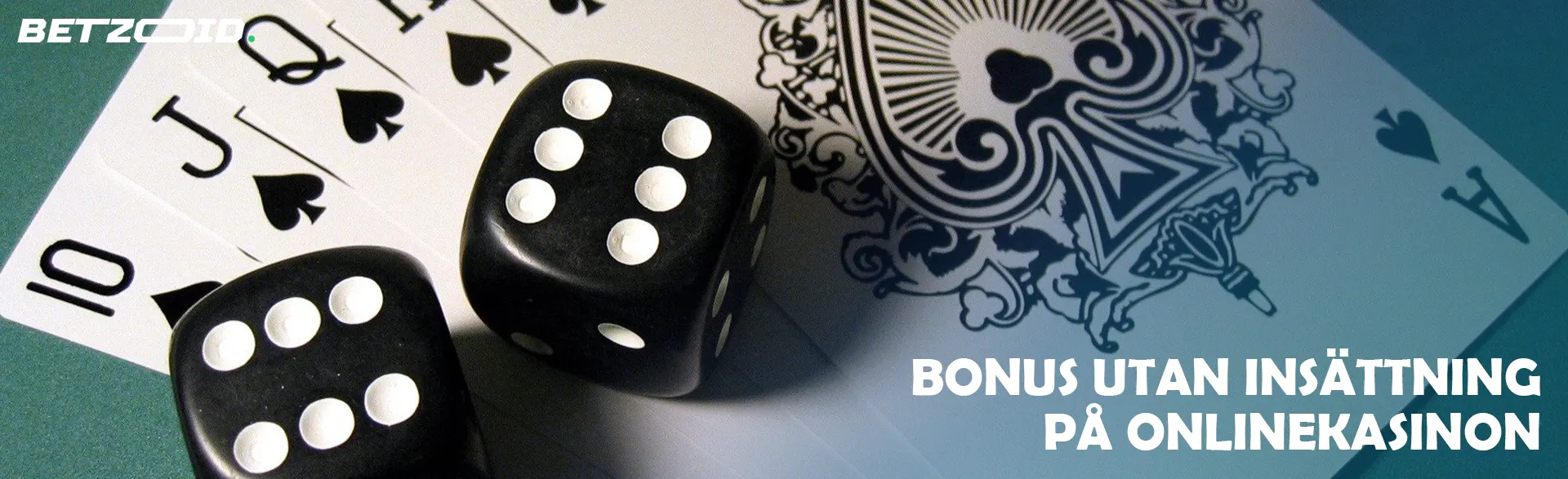 Två tärningar ligger på korten.