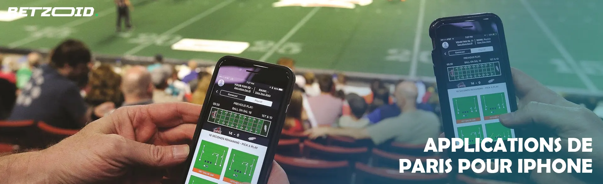 Des personnes utilisent un smartphone pour parier sur le sport.