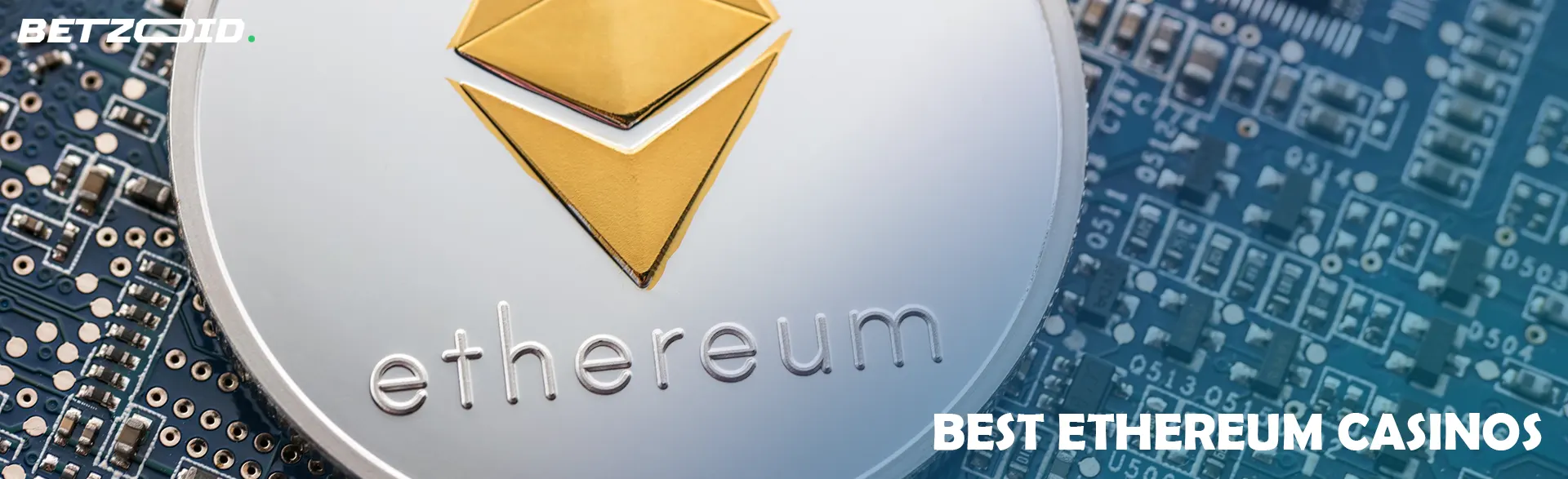 Ethereum cryptocurrency coin.