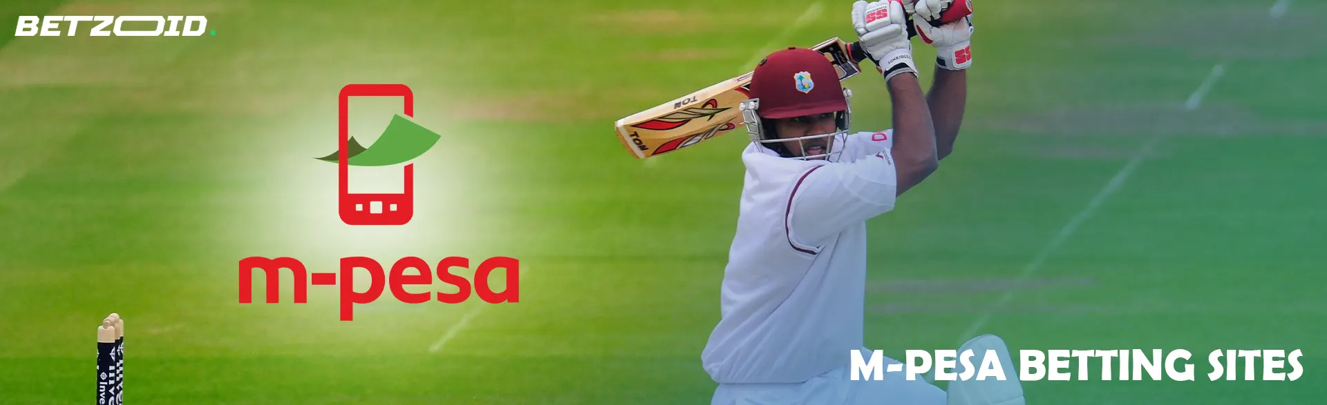 A cricket player swings to hit the ball.