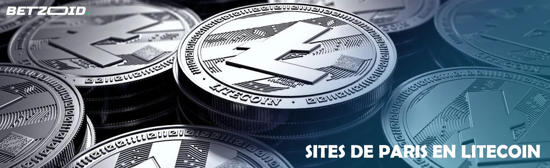 Des pièces argentées de cryptomonnaie Litecoin.
