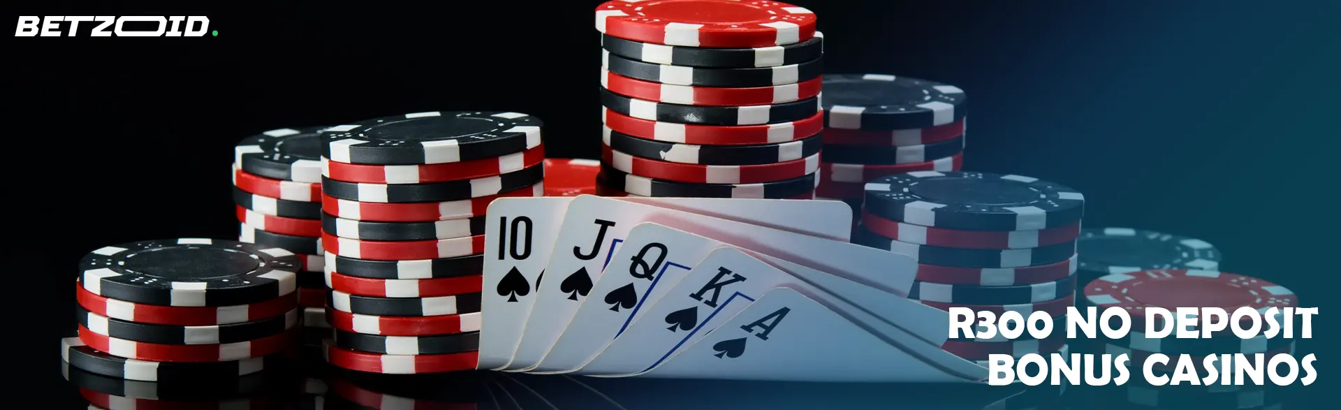 Cards and chips on a dark background.