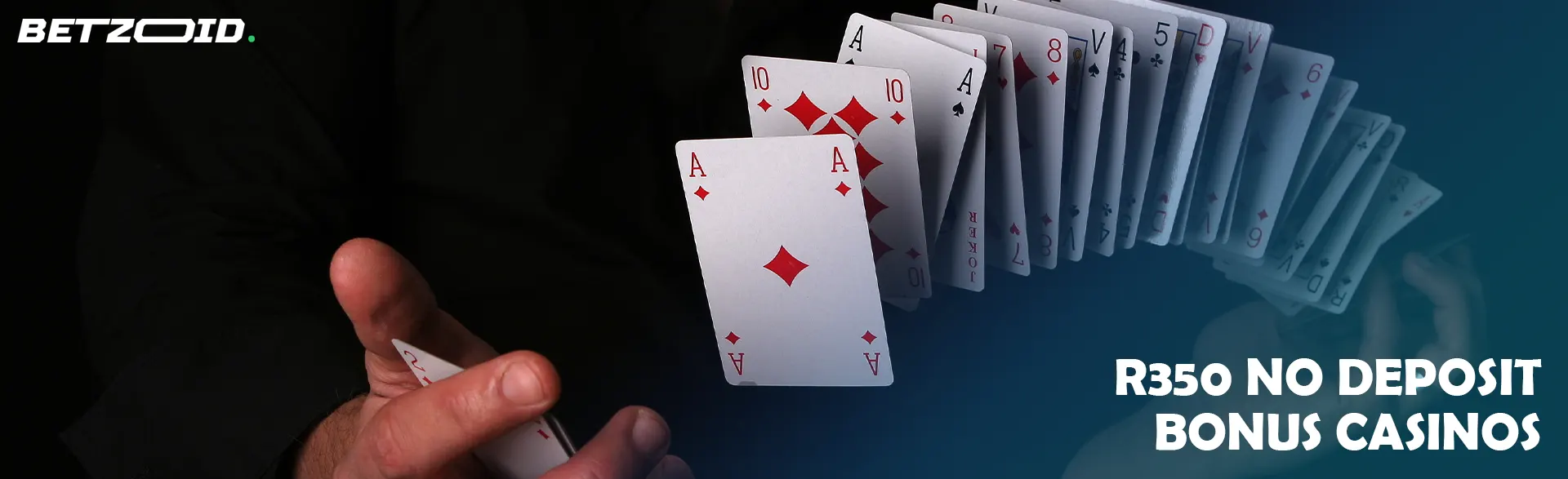 A man shuffles cards in the air.