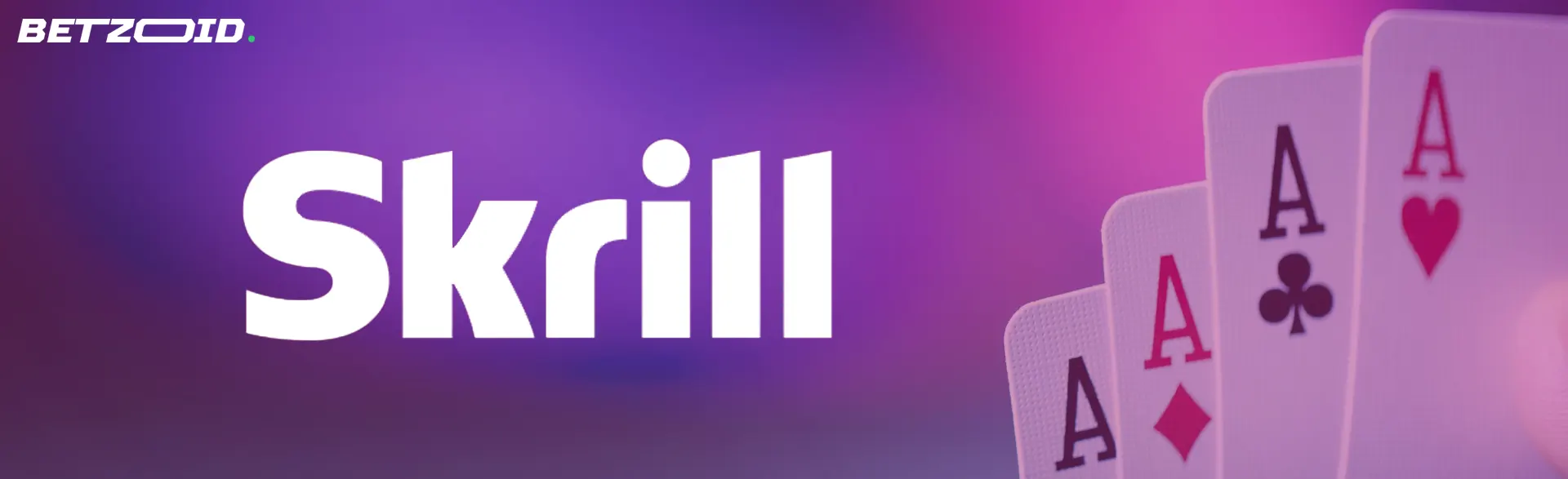 Logo Skrill à côté de cartes.