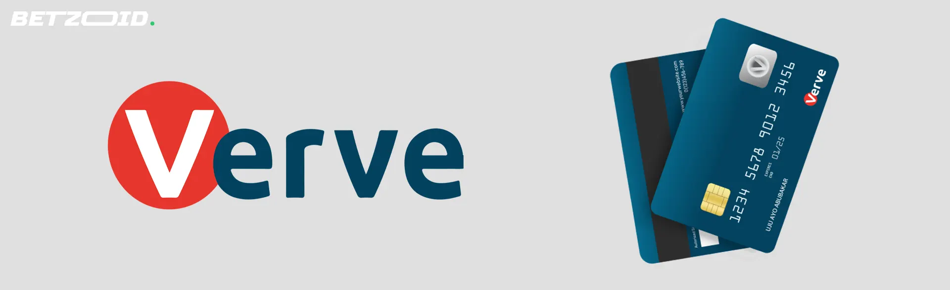 The Verve logo next to the blue Verve cards.