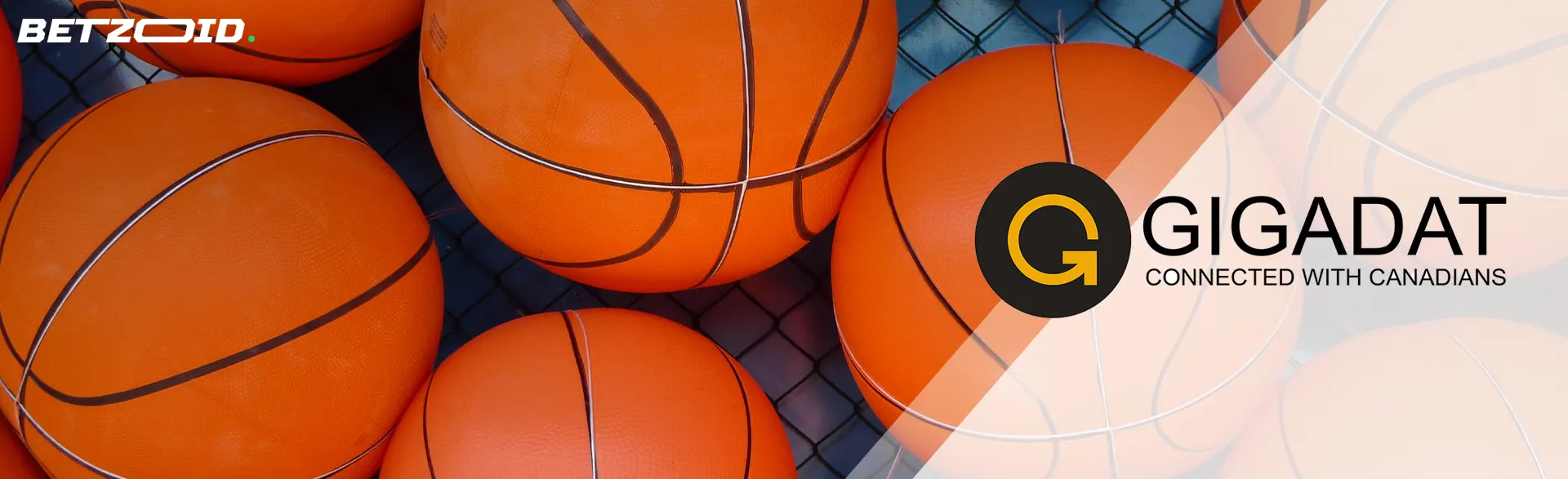 Basketballs next to the Gigadat logo.