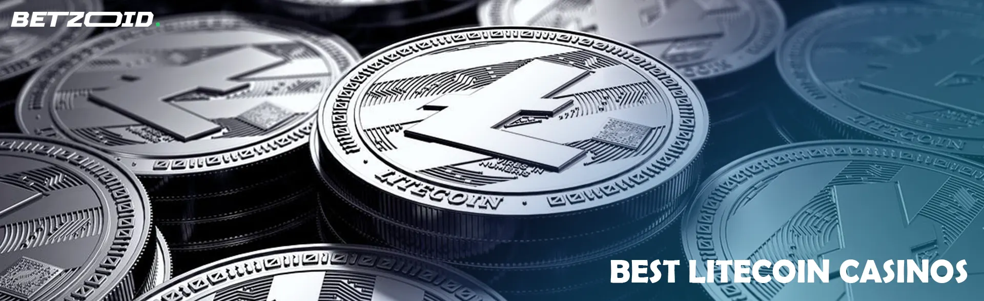 Litecoin cryptocurrency coins.