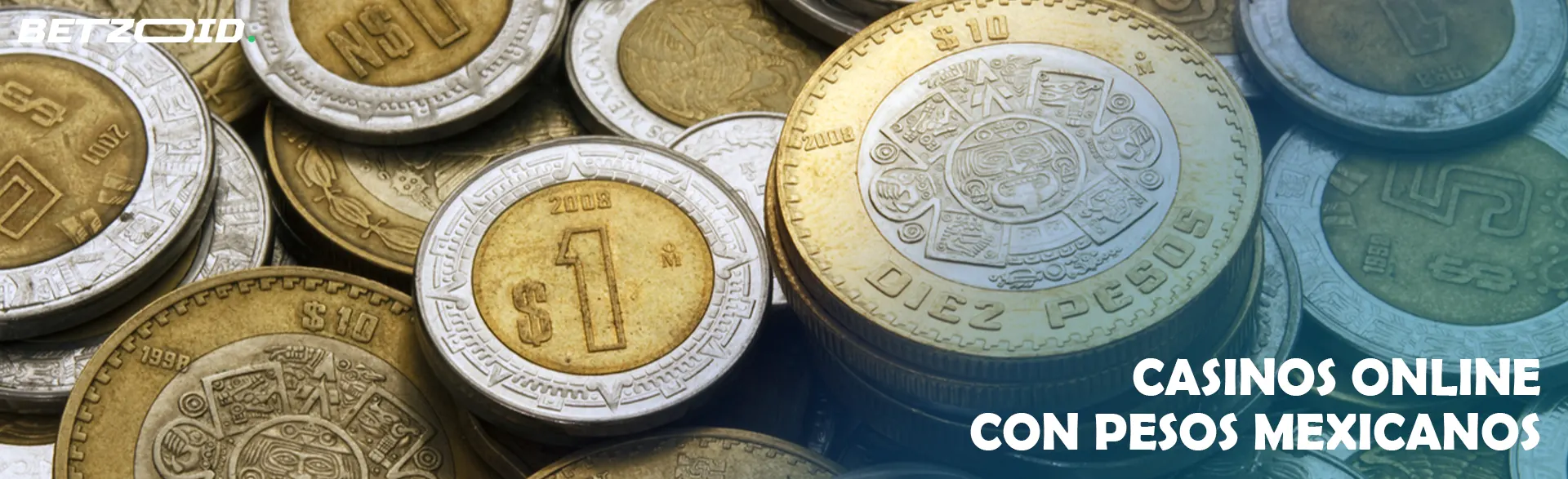 Monedas de pesos mexicanos.