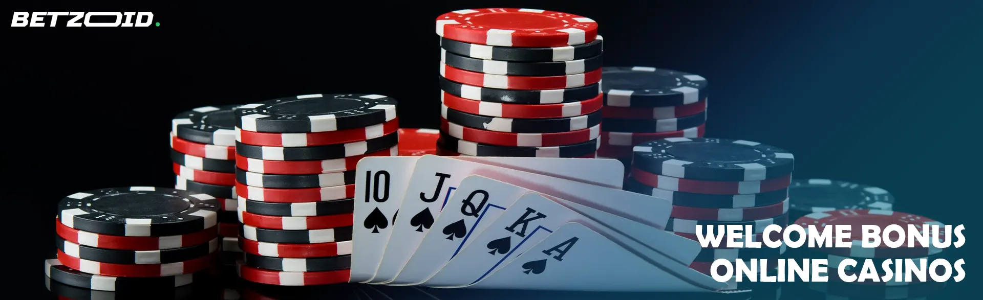 Cards and chips on a dark background.