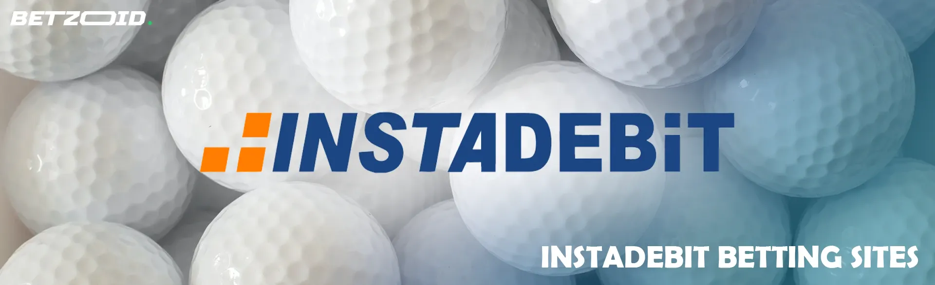 InstaDebit logo on the background of golf balls.