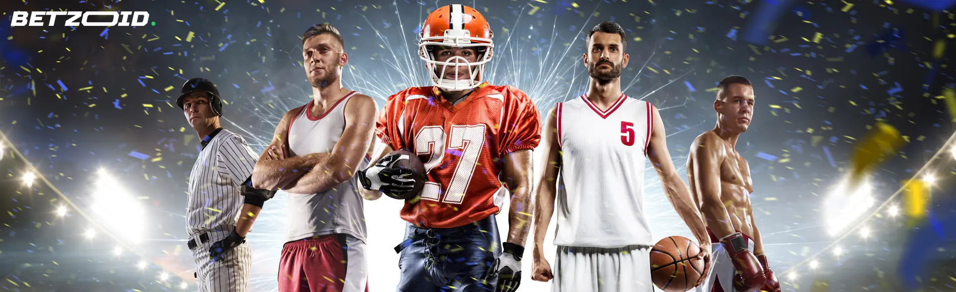 Athletes of various sports at the stadium.