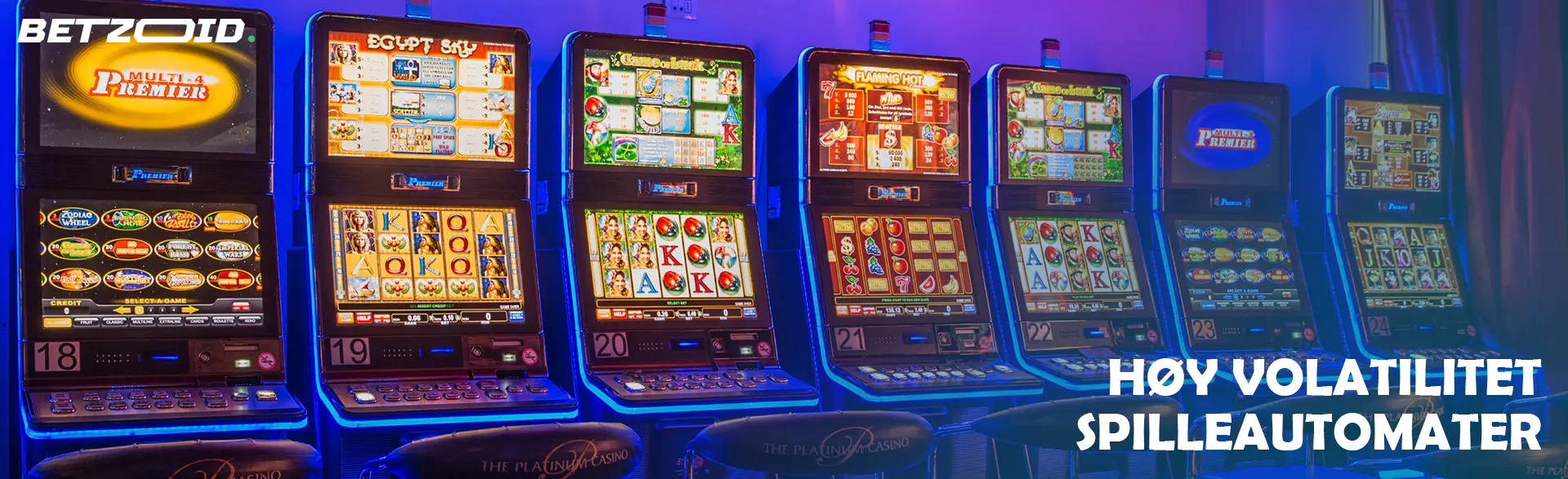 Spilleautomater i kasinoet.