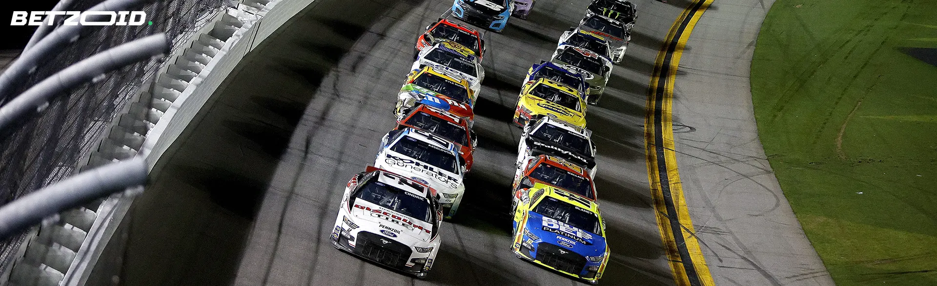 NASCAR racing cars during races.