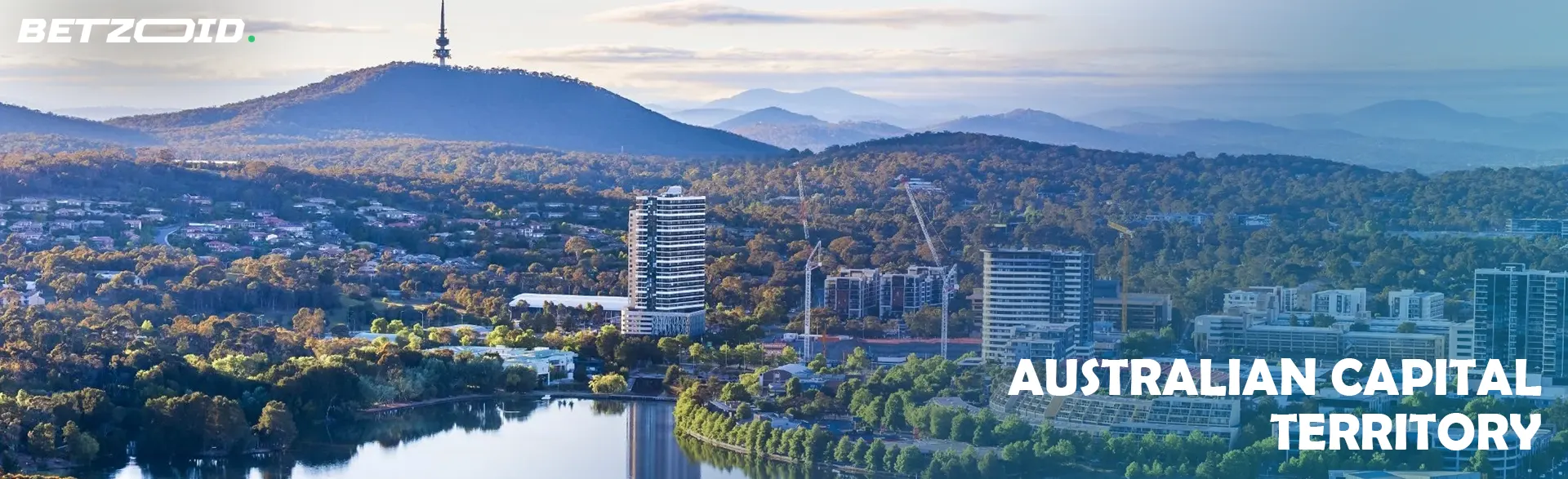 Panoramic view of Canberra in the Australian Capital Territory.