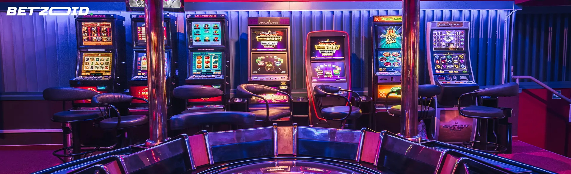 Slot machines in the casino.