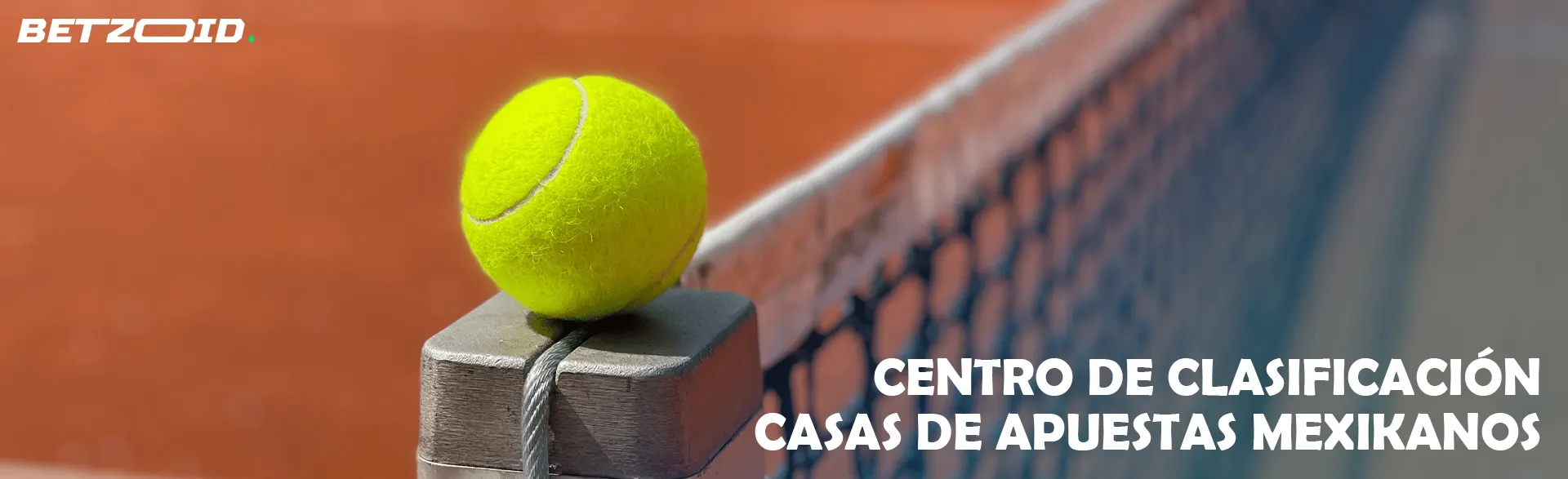 Una pelota de tenis está sobre el borde de la red.