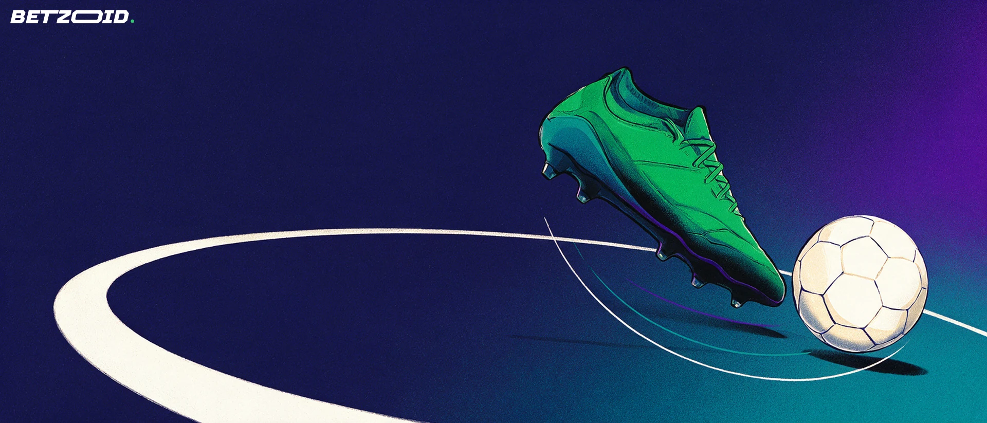 A football boot and ball beside the touchline.