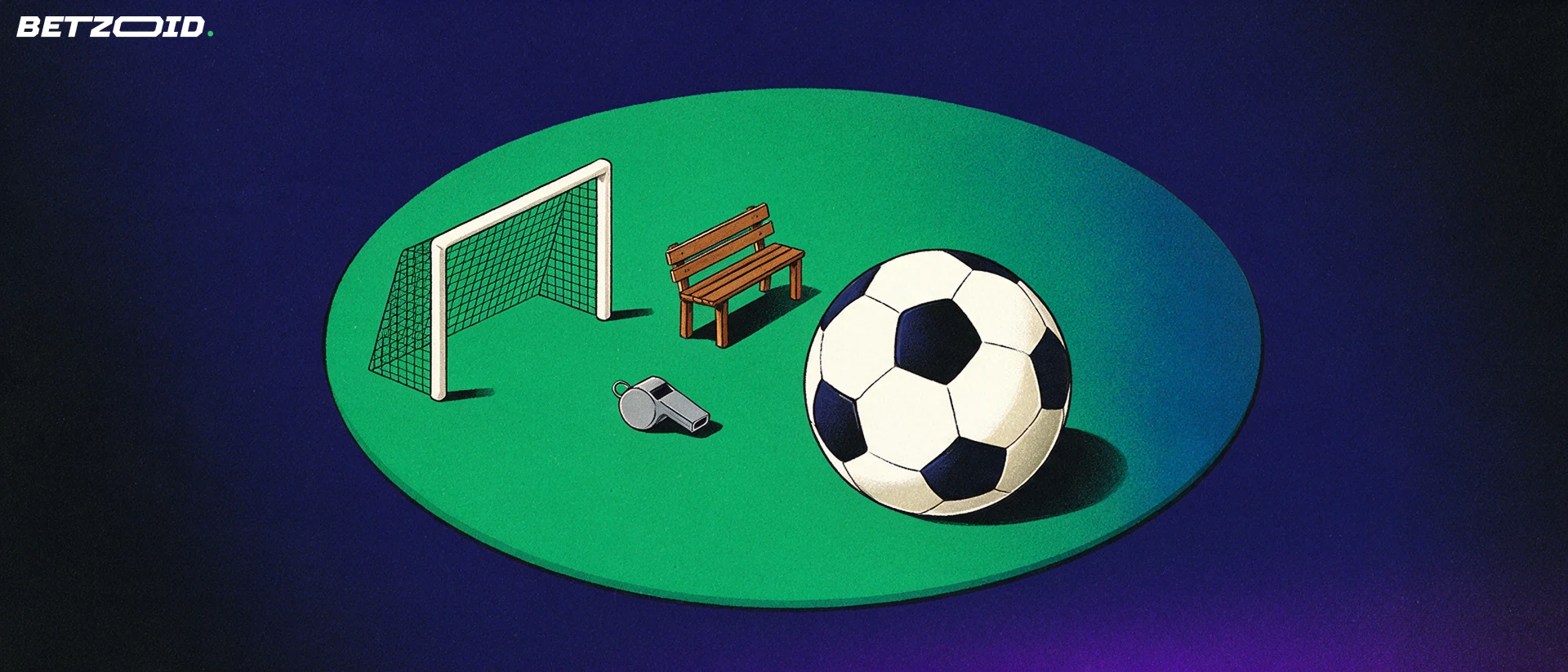 Illustration d’un terrain, d’un ballon et de l’analyse tactique au football.