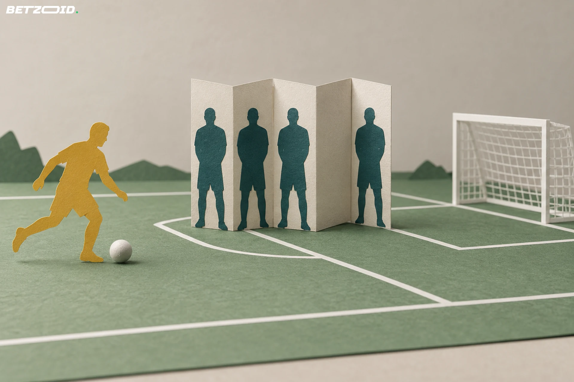 En gul papirangriper foran en brettet forsvarsskjerm og et hvitt papirmål.
