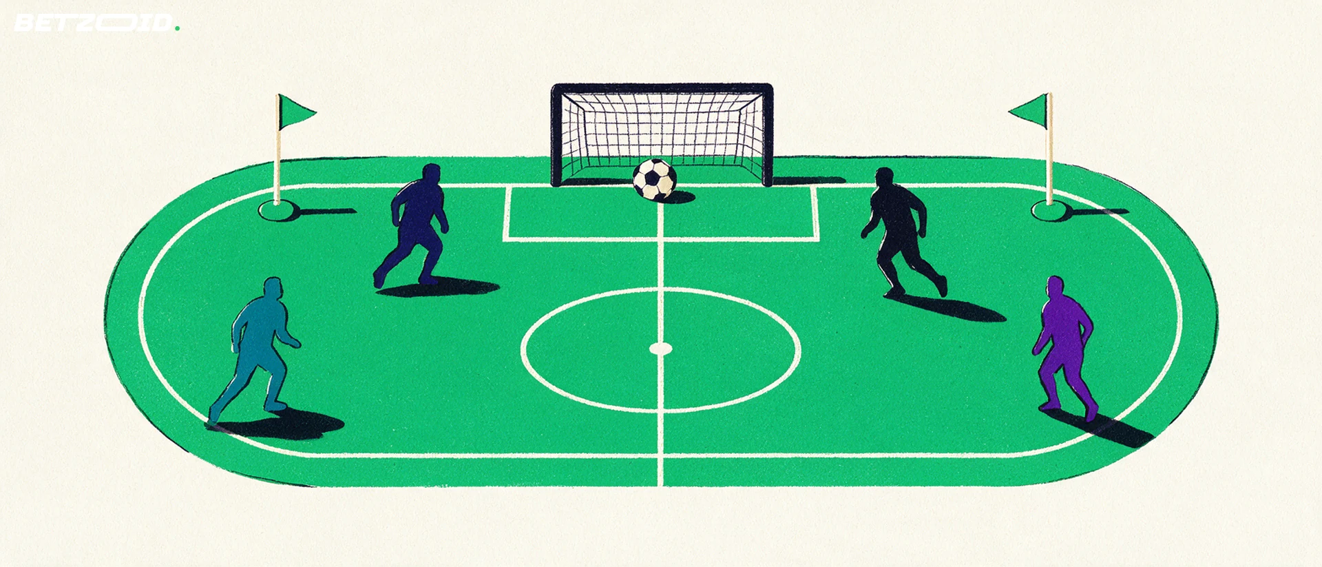 Illustration d’un terrain, d’un ballon et de l’analyse tactique au football.