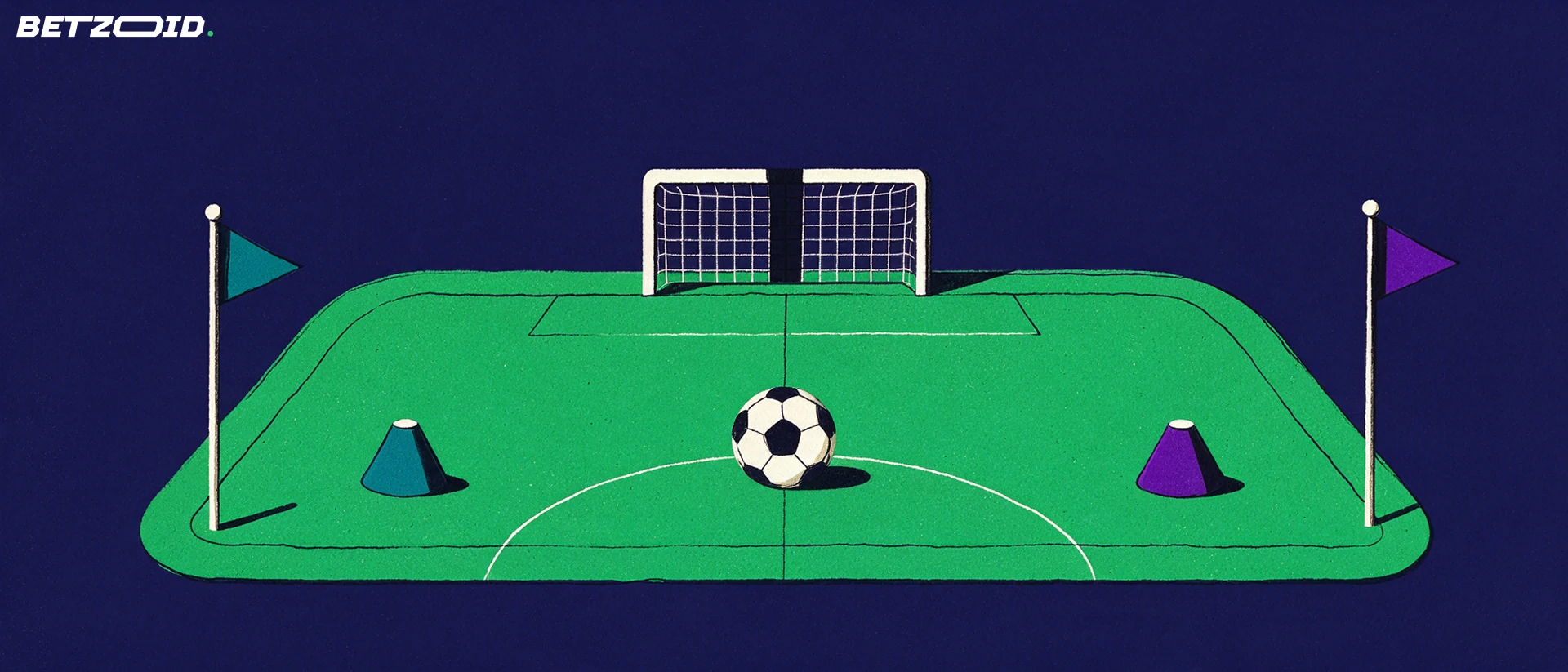 Illustration d’un terrain, d’un ballon et de l’analyse tactique au football.